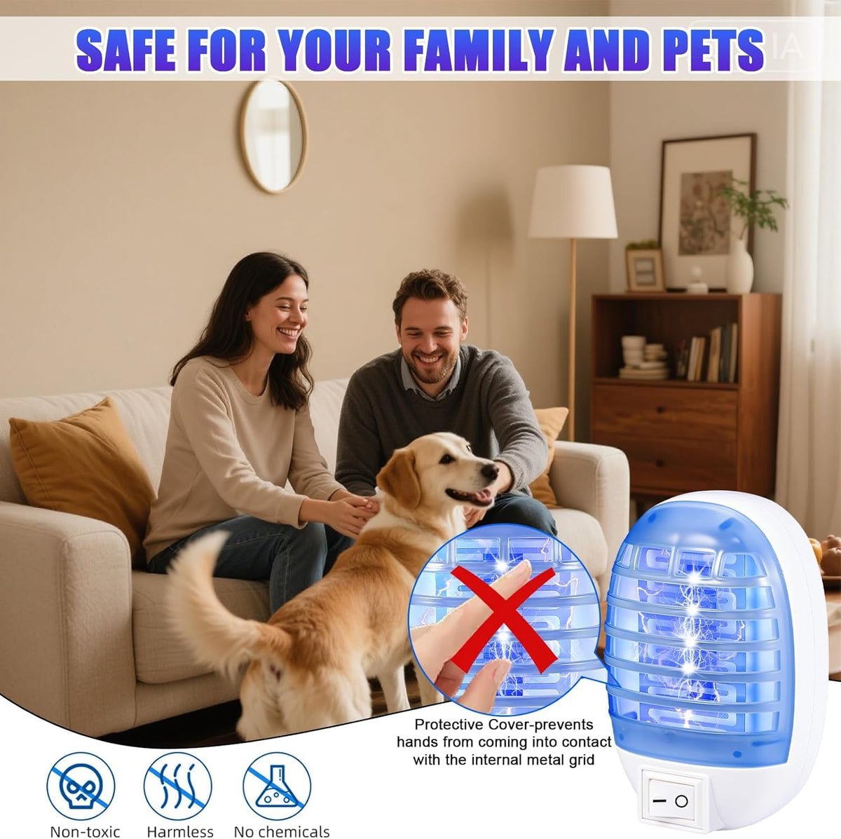 Ariie Bug Zapper Indoor bedroom baby room usage supports pest-free nights.