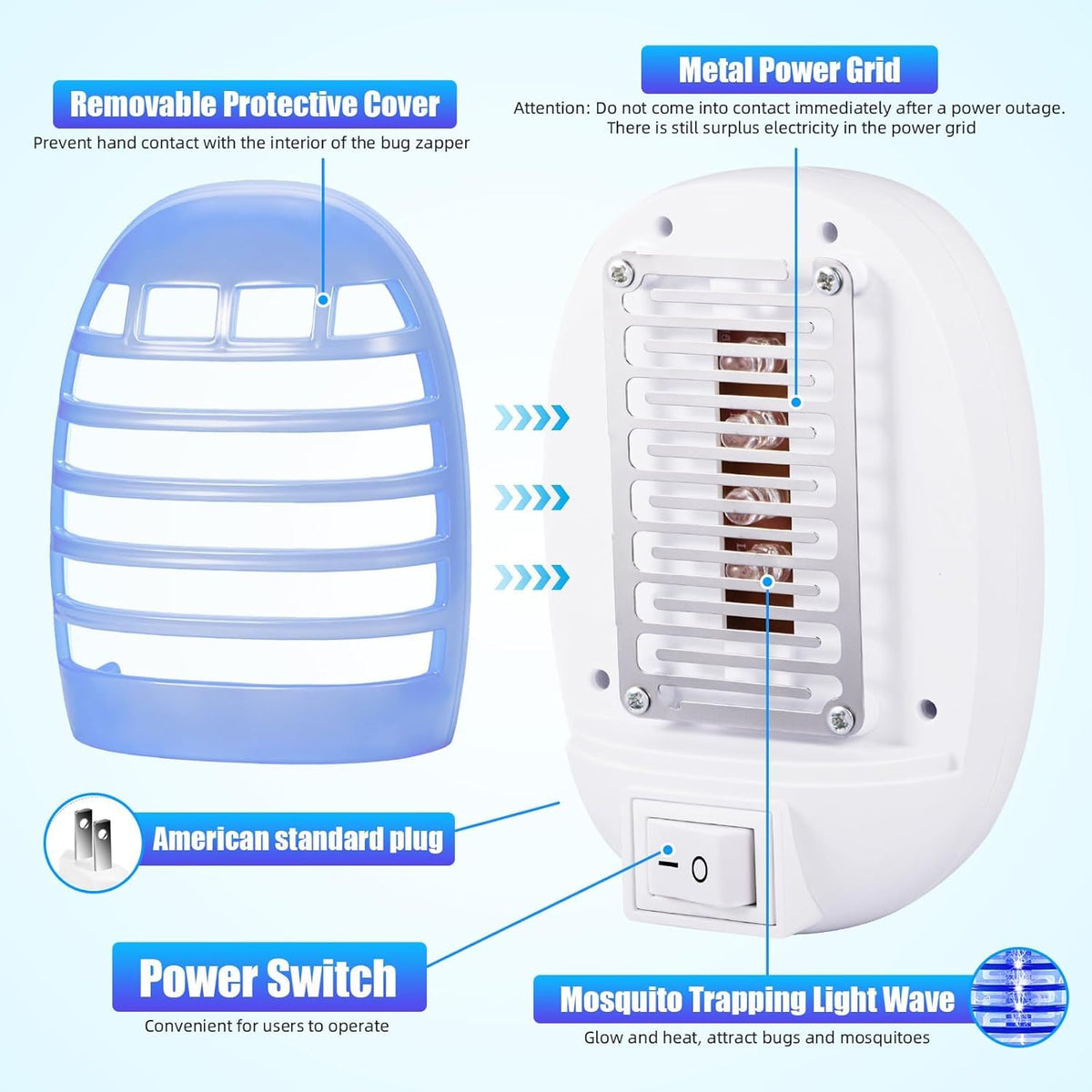 Ariie Bug Zapper Indoor easy-clean design facilitates quick maintenance.