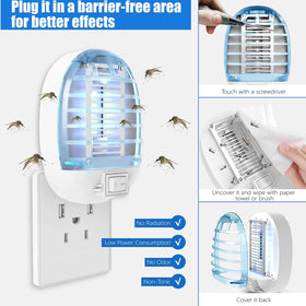 Ariie Bug Zapper Indoor kitchen use demonstrates poison-free pest control.