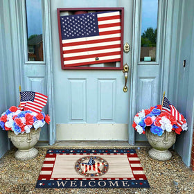 ARKUKT front door porch setup showing welcoming entry