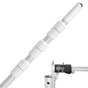 ARLBA pool pole extended to 16.5 feet for deep-clean reach.