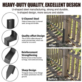 ArlinaL easy-installation bracket and nose ready for mounting onto an existing fence post.