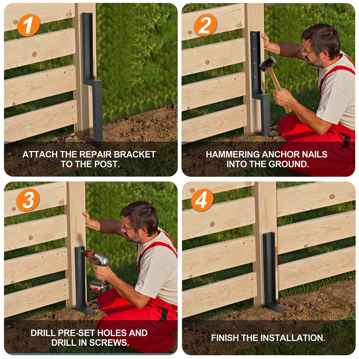 ArlinaL stabilizes fence lines by securing posts against leaning and tilting.