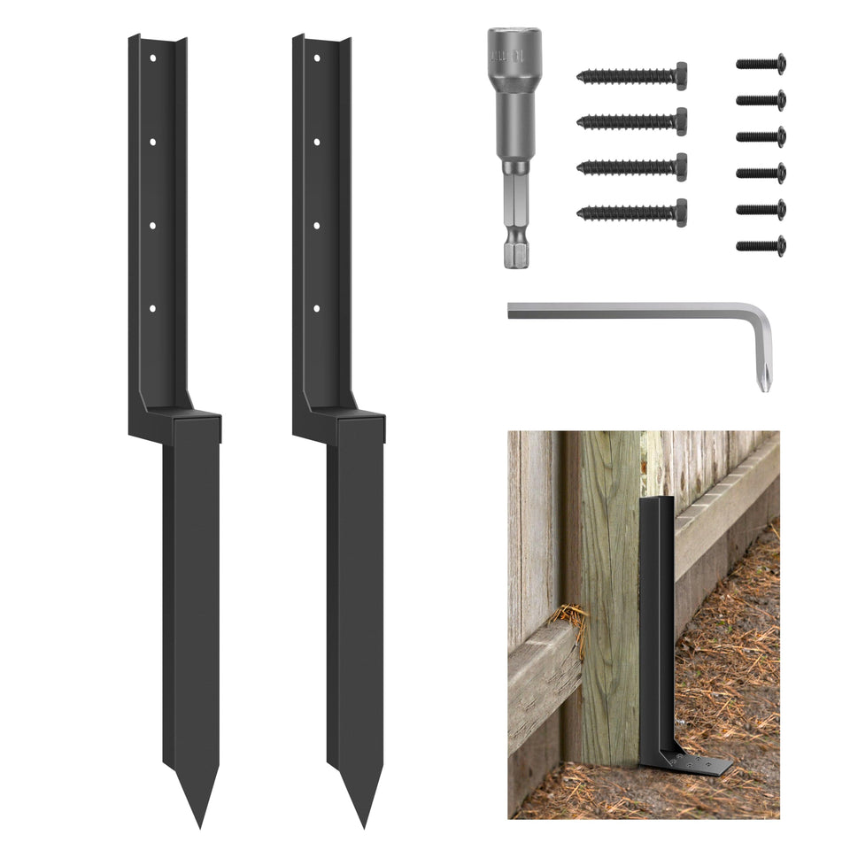 ArlinaL thickened fence post repair stake assembly shows a sturdy, crack-free design.