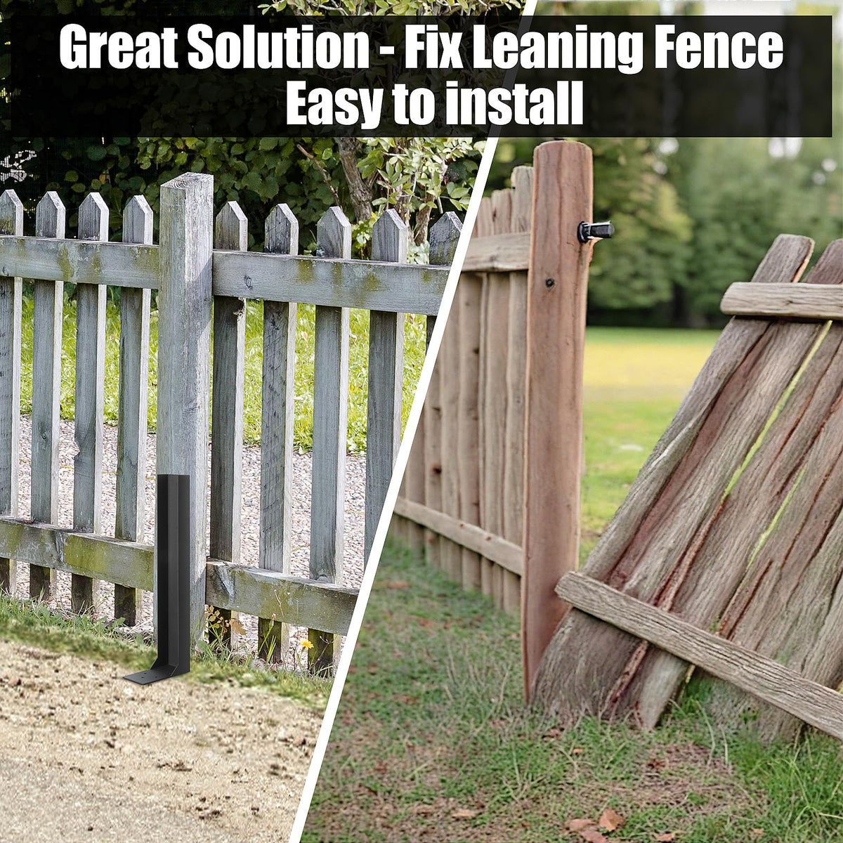 ArlinaL 2-pack fence repair stakes offer quick, cost-effective repairs.