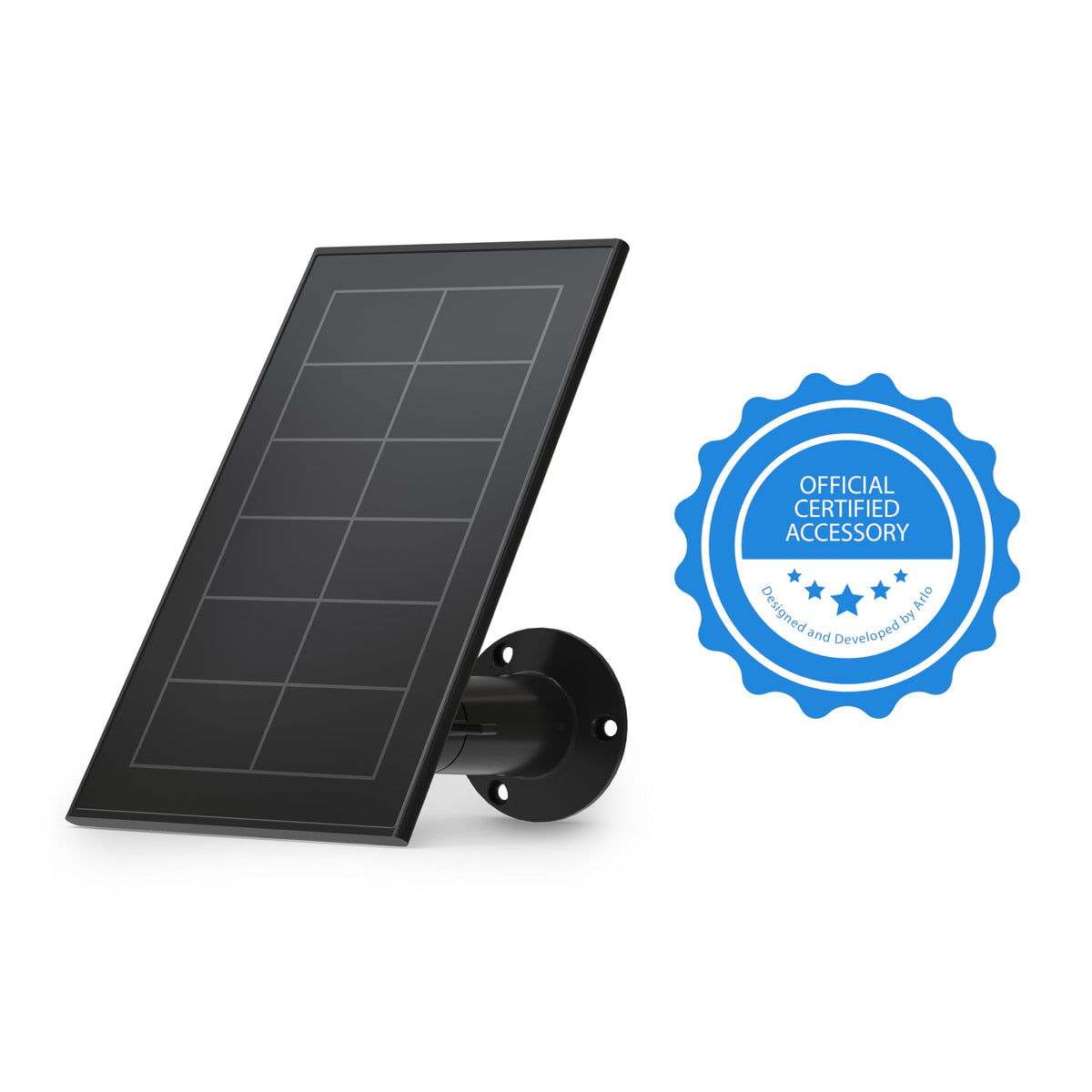 Arlo Solar Panel Charger with 8-foot magnetic cable enables flexible placement.