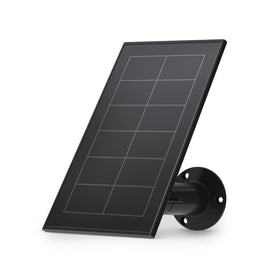 Arlo Solar Panel Charger front view highlighting compact weatherproof design for outdoor use.