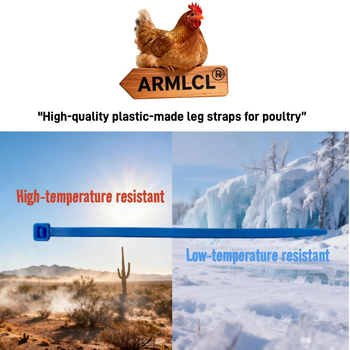 ARMLCL Vibrant 480Pcs orange leg bands for durable outdoor use