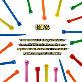 ARMLCL Vibrant 480Pcs yellow leg bands for high-visibility tagging