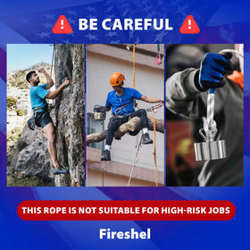 Armfu thick nylon rope resists wear and fraying under wind.