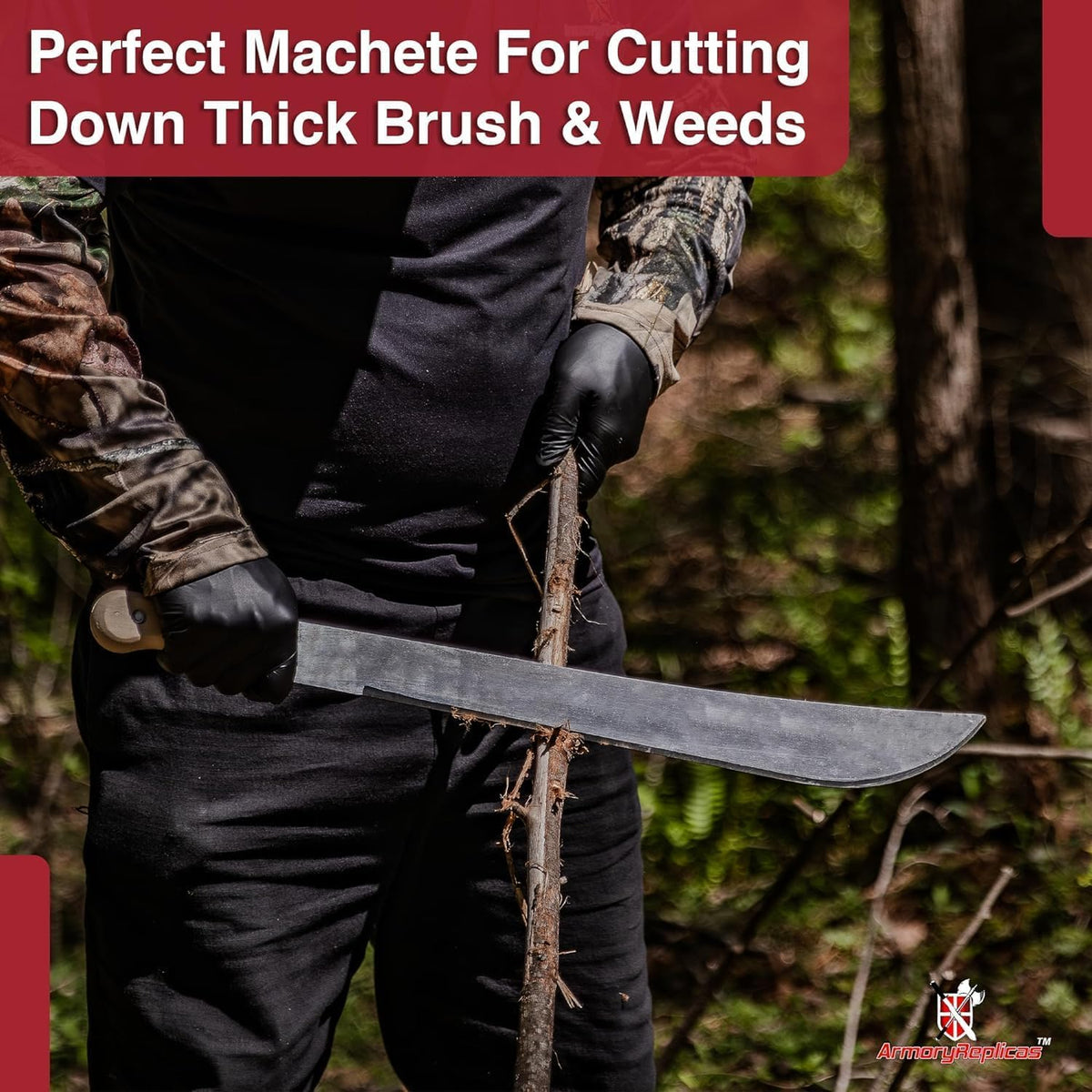 Armory Replicas Campsite Killer satin finish bush-style blade for versatile tasks.