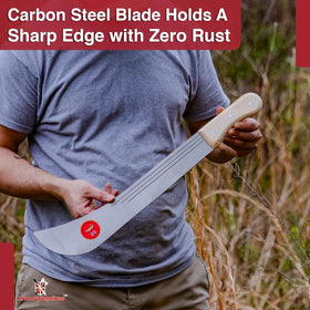 Armory Replicas Caribbean Panga clear coat rust protection keeps the blade clean.