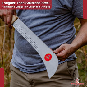 Armory Replicas Caribbean Panga sheath included for safe carry on camping trips.