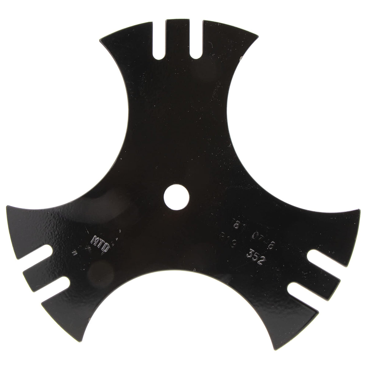 Arnold MTD blade closeup highlighting sharp, durable edges.