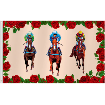 Arosche Derby flag 3x5 ft outdoor double-sided design for sturdy garden display.