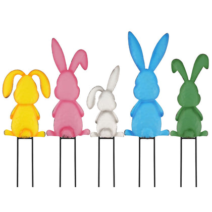 Arosche Easter yard signs 5pc set with stakes for durable outdoor decor
