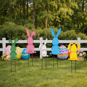 Arosche weatherproof metal Easter sign withstands wind and rain