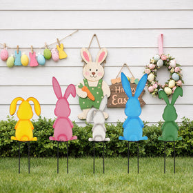 Arosche Easter yard sign displayed on lawn for festive ambiance