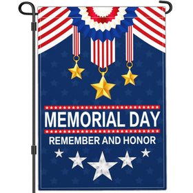 Aroxtms memorial day flag 12x18 ready for outdoor display, durable decor.