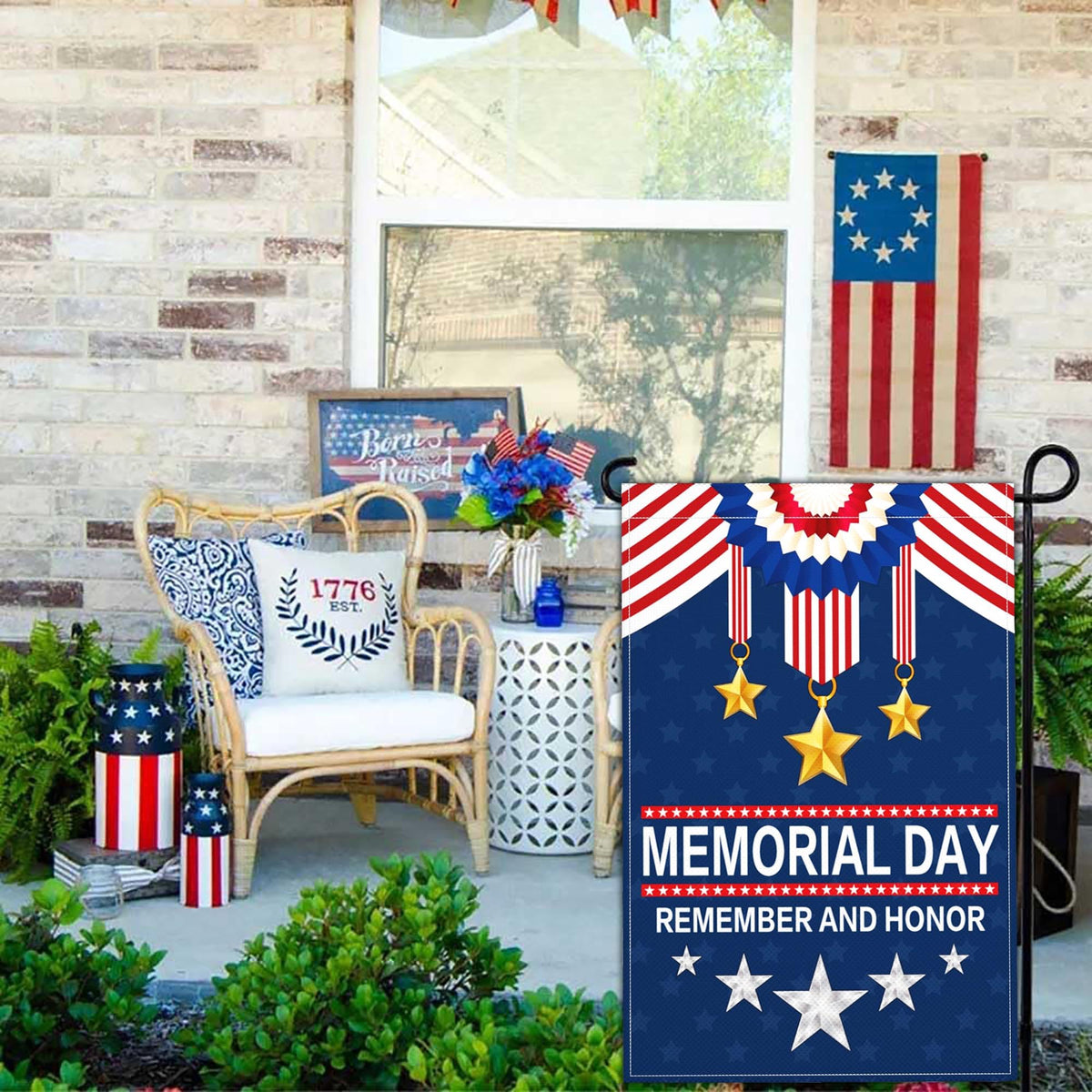 Aroxtms waterproof and fade-resistant flag for year-round outdoor use.