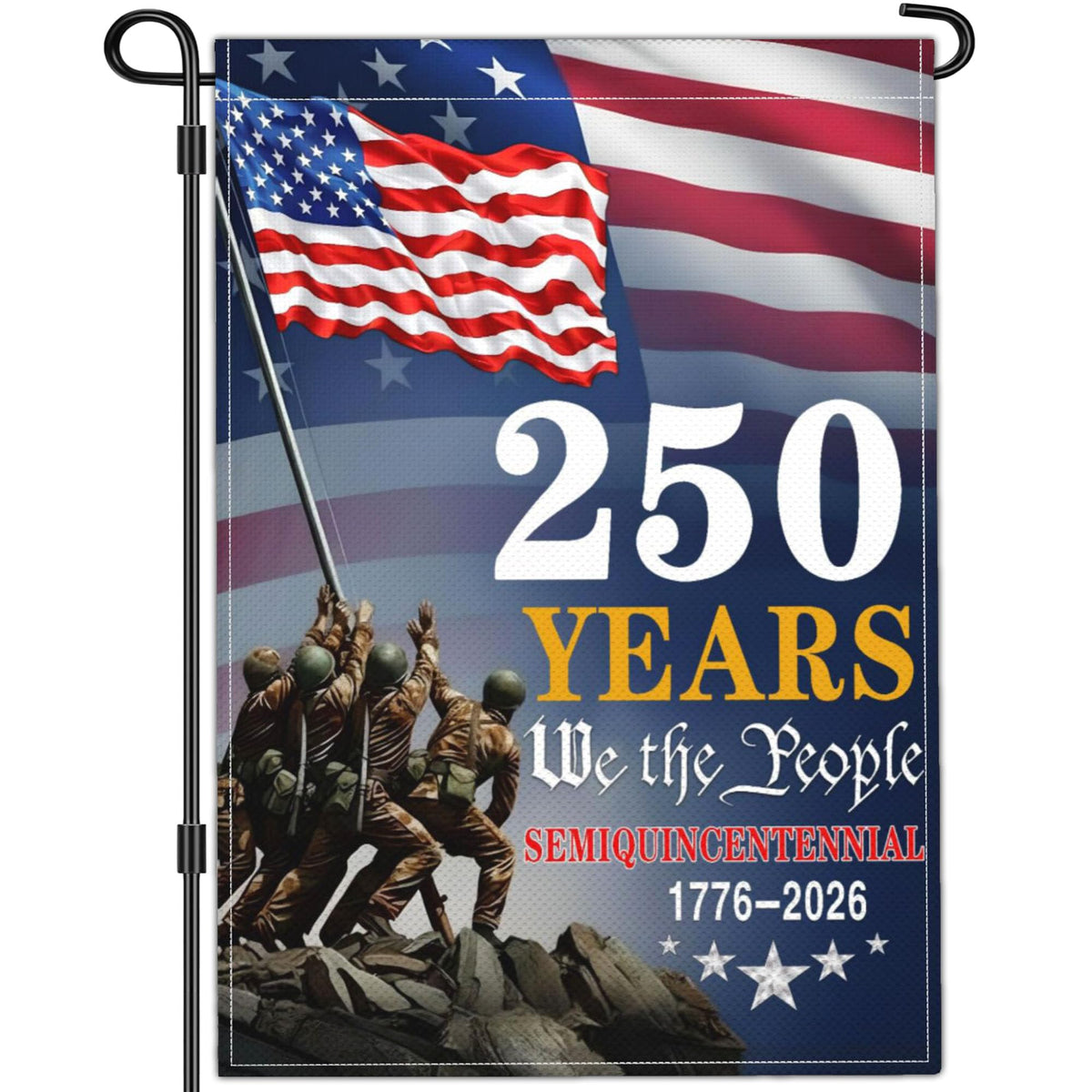 Aroxtms 250th anniversary flag double-sided 12x18 for clear display from any angle