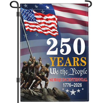 Aroxtms 250th anniversary flag double-sided 12x18 for clear display from any angle