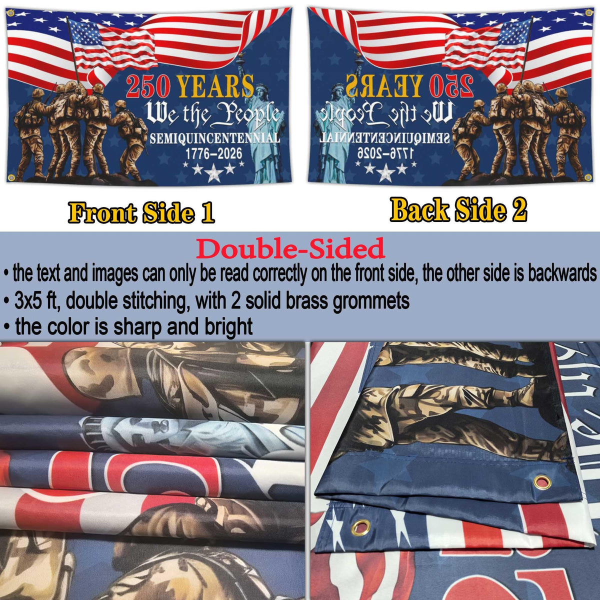 Aroxtms easy-hanging 3x5 flag enables quick setup on porches or poles