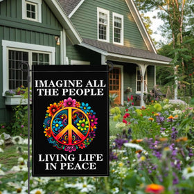 Aroxtms Floral peace sign design enhances porches and yards.