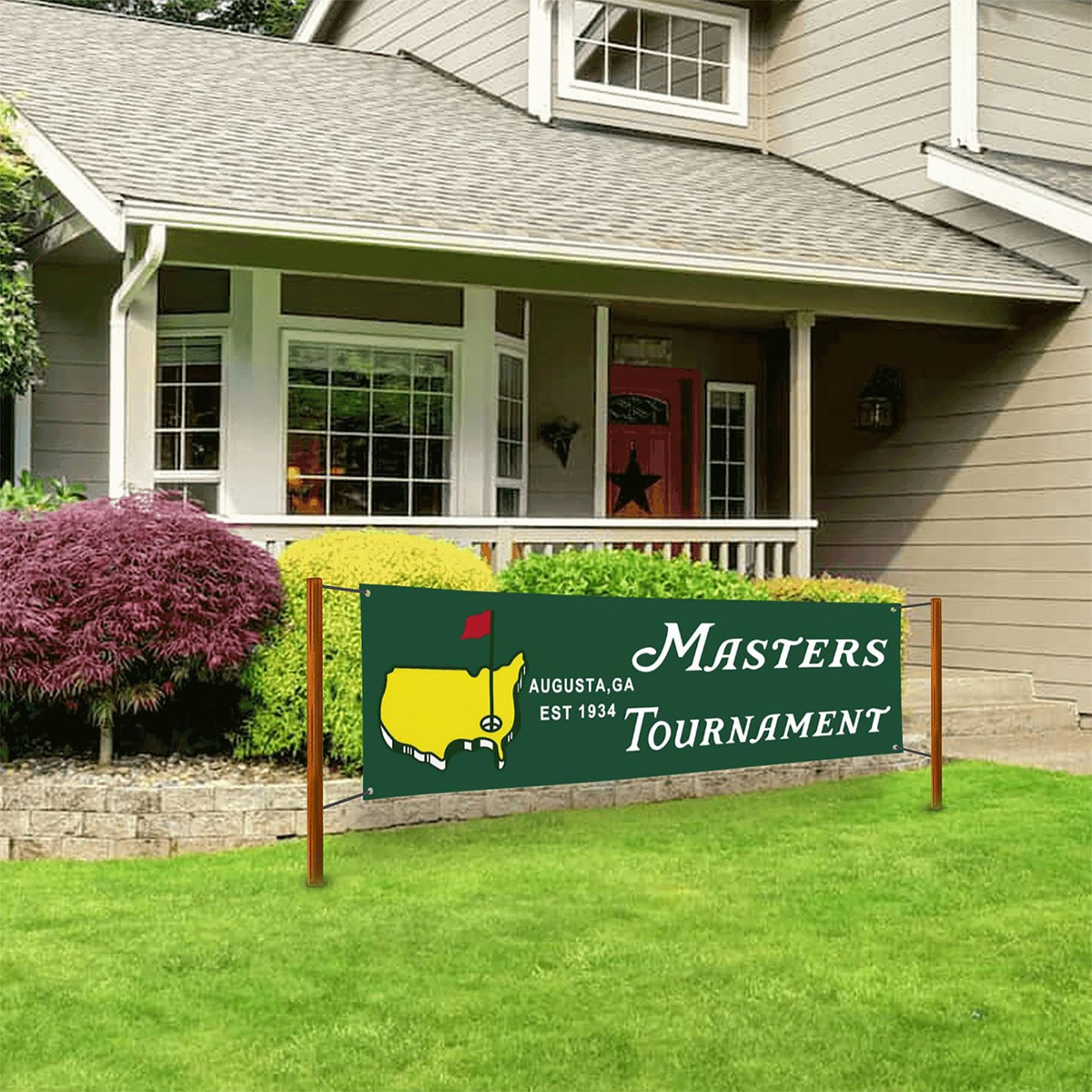 Aroxtms golf banner flag suited for porch or garden as a festive accent.