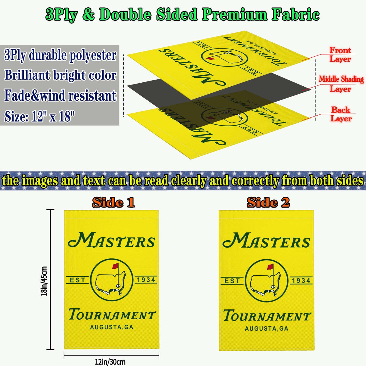 Aroxtms Golf Flag design shows crisp text and graphics for outdoor display.