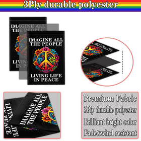 Aroxtms UV fade resistant flag keeps bright colors in sun.