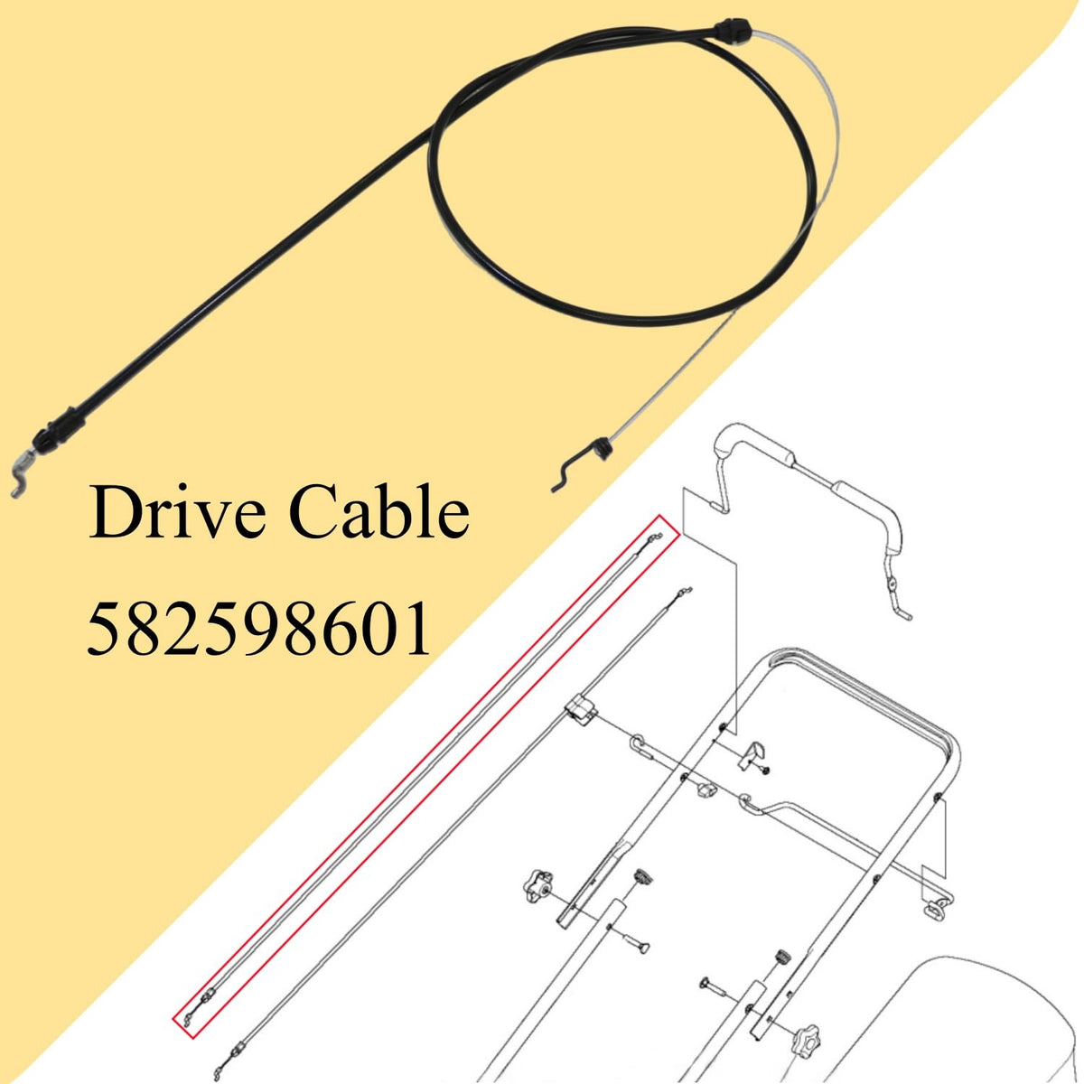 Arpisziv drive cable for Husqvarna LC221A fit for smoother drive