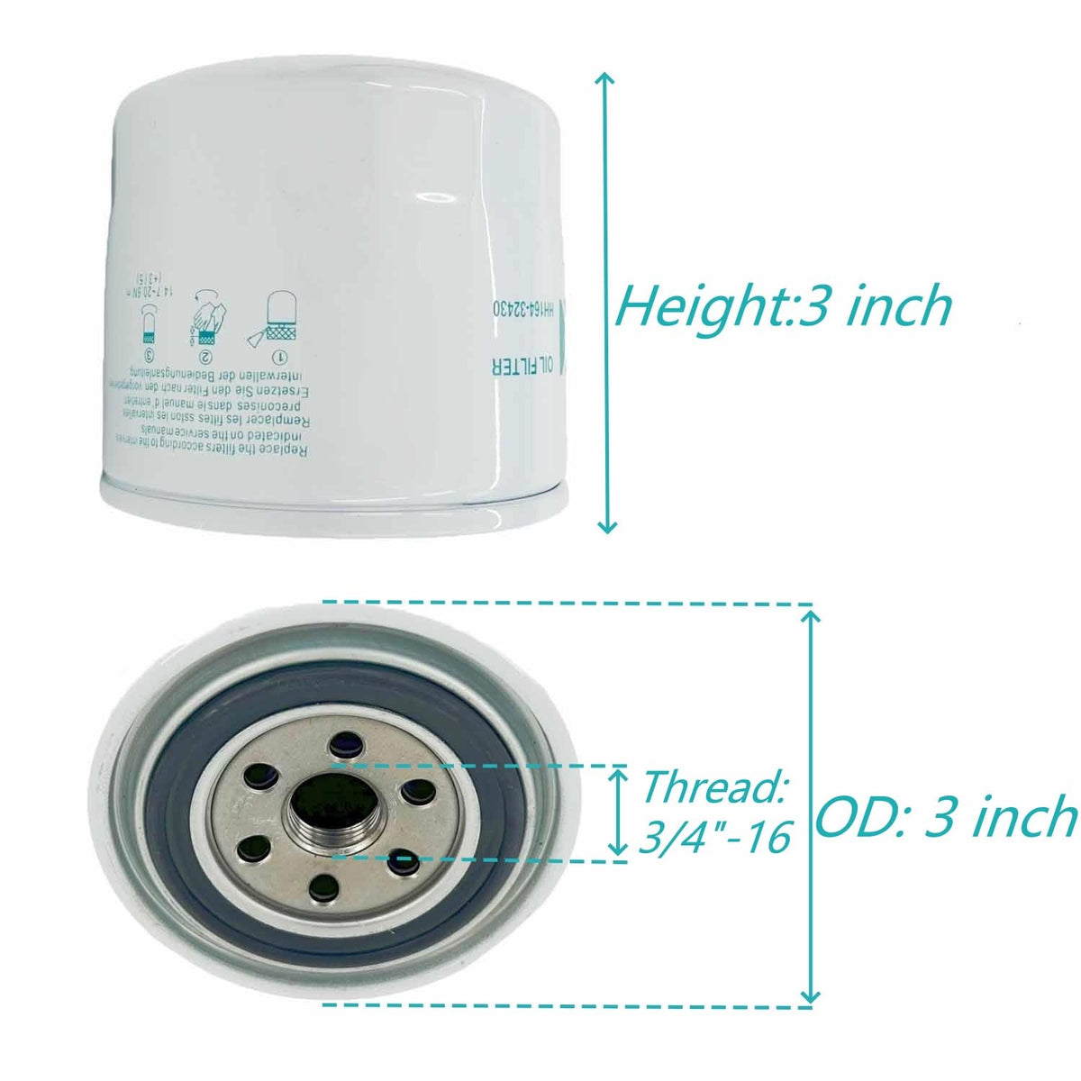 Arpisziv oil filter side view highlights compact design