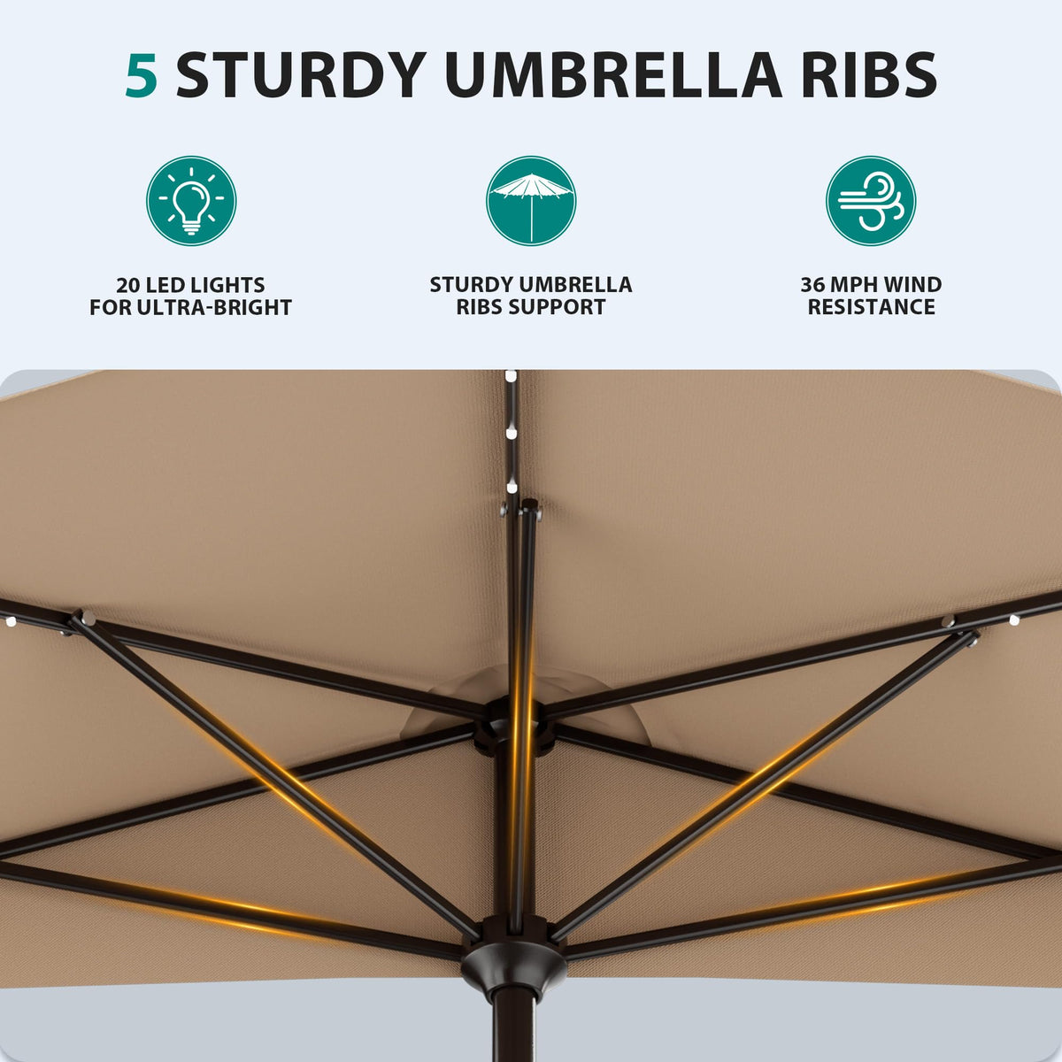 AreShark premium polyester fabric is water resistant and durable