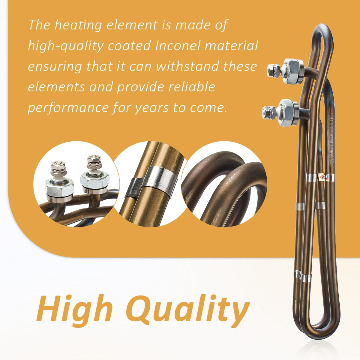 ArrogantF 4kW element installed in a spa housing for reliable heat