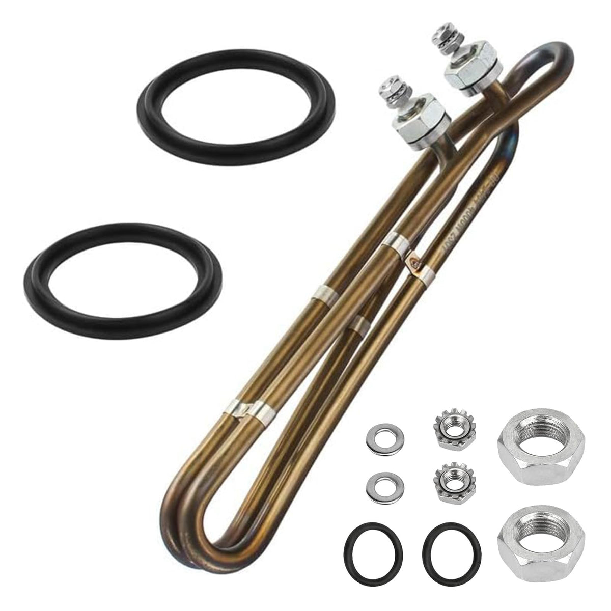 ArrogantF 4kW universal heater element close-up showing hi-flo design for efficient spa heating