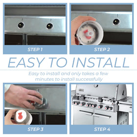 Easy installation shown without tools using light soap on stem