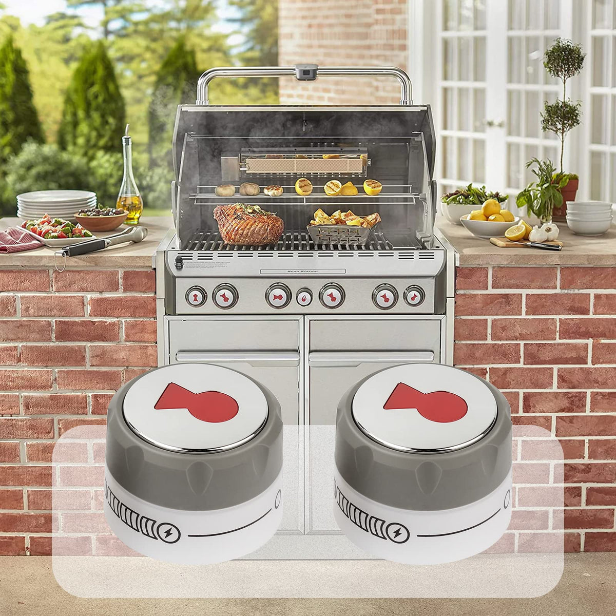 Two-pack ArrogantF knobs packaging emphasizes warranty and replacement practicality