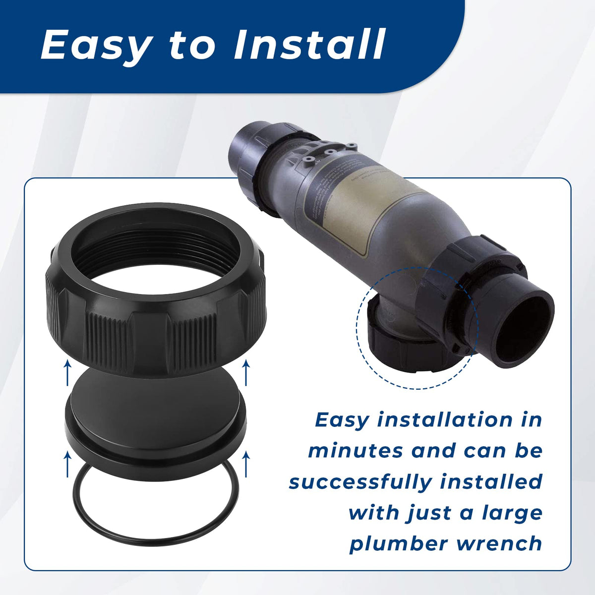 ArrogantF drain cap kit includes cap, threaded insert, and O-ring.