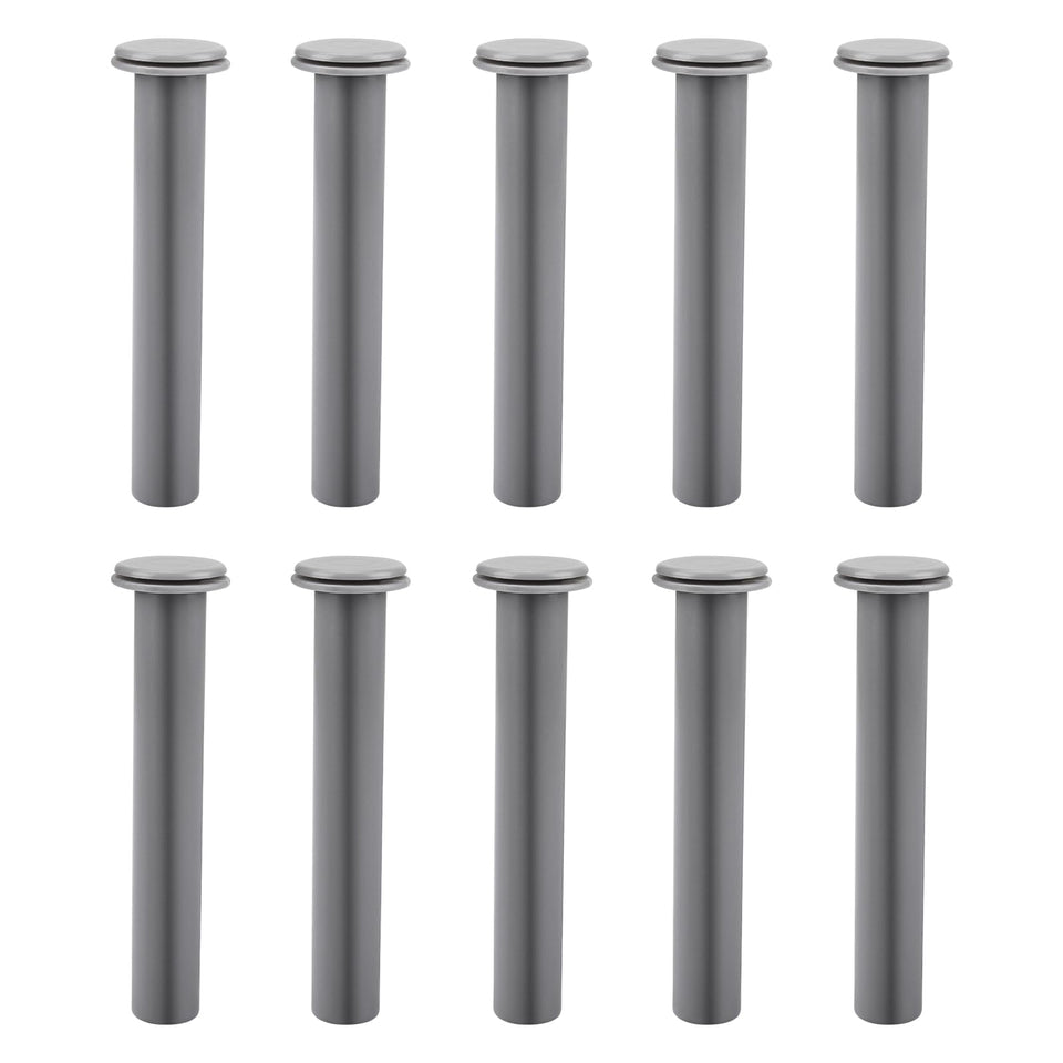 ArrogantF gray sleeve and cap set for pool fence poles, DIY installation ready