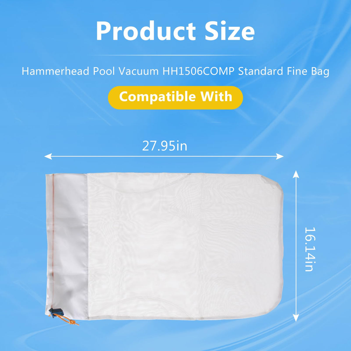 ArrogantF leaf cleaner bag uses 100-micron mesh to trap small particles.