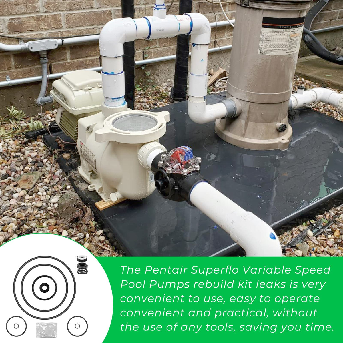 ArrogantF drain plug O-rings simplify resealing for Pentair SuperFlo.