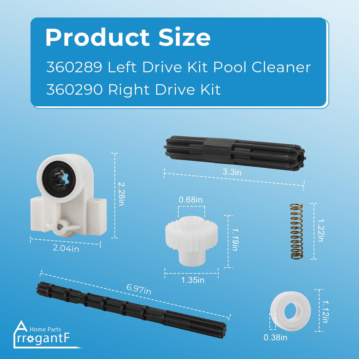 ArrogantF 360290 right drive kit for Rebel enhances steering and cleaning power