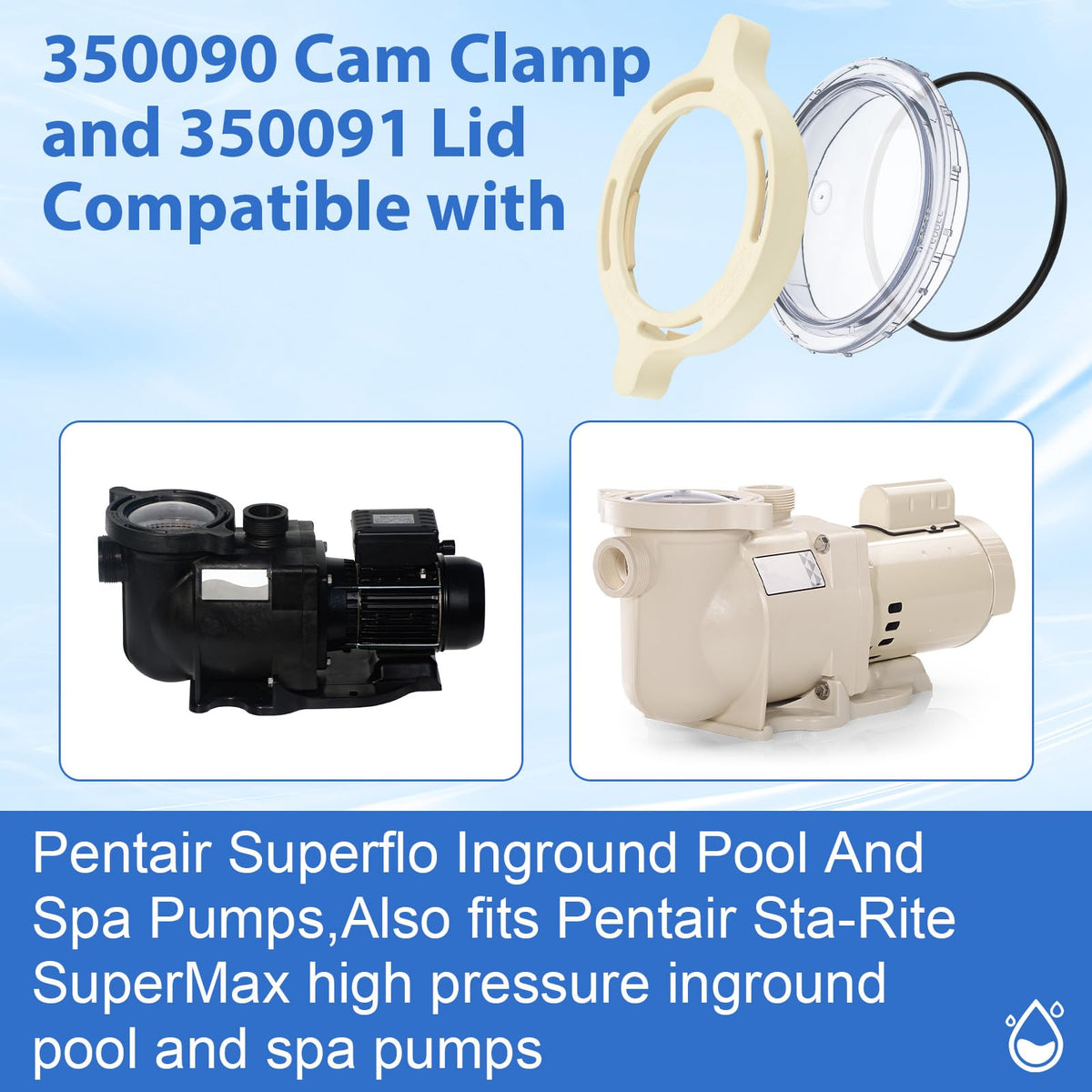 ArrogantF cam and lid combo suits Pentair Superflo for quick replacement