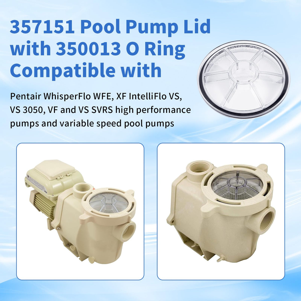 ArrogantF Pentair WhisperFlo compatible lid simplifies replacement access