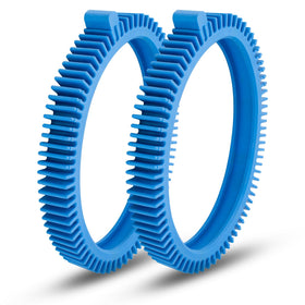 ArrogantF front blue tire detail with durable tread for better traction.
