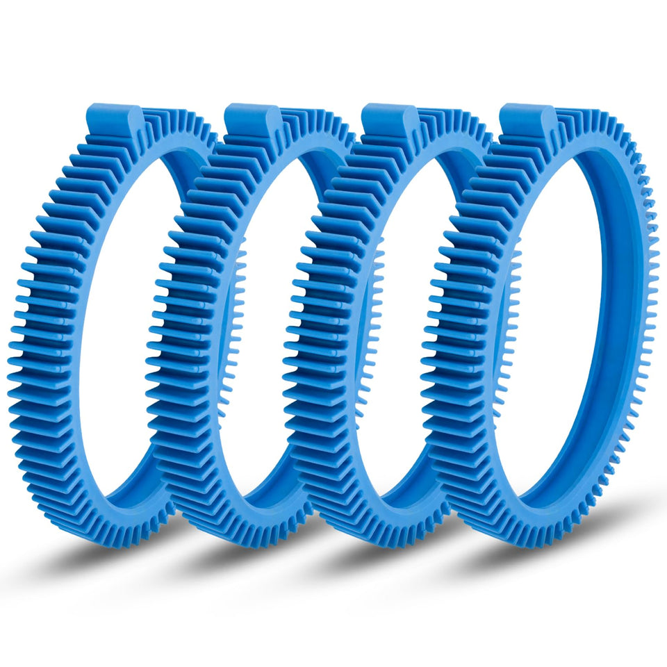 ArrogantF pool cleaner tires on front wheels improve traction for consistent cleaning.