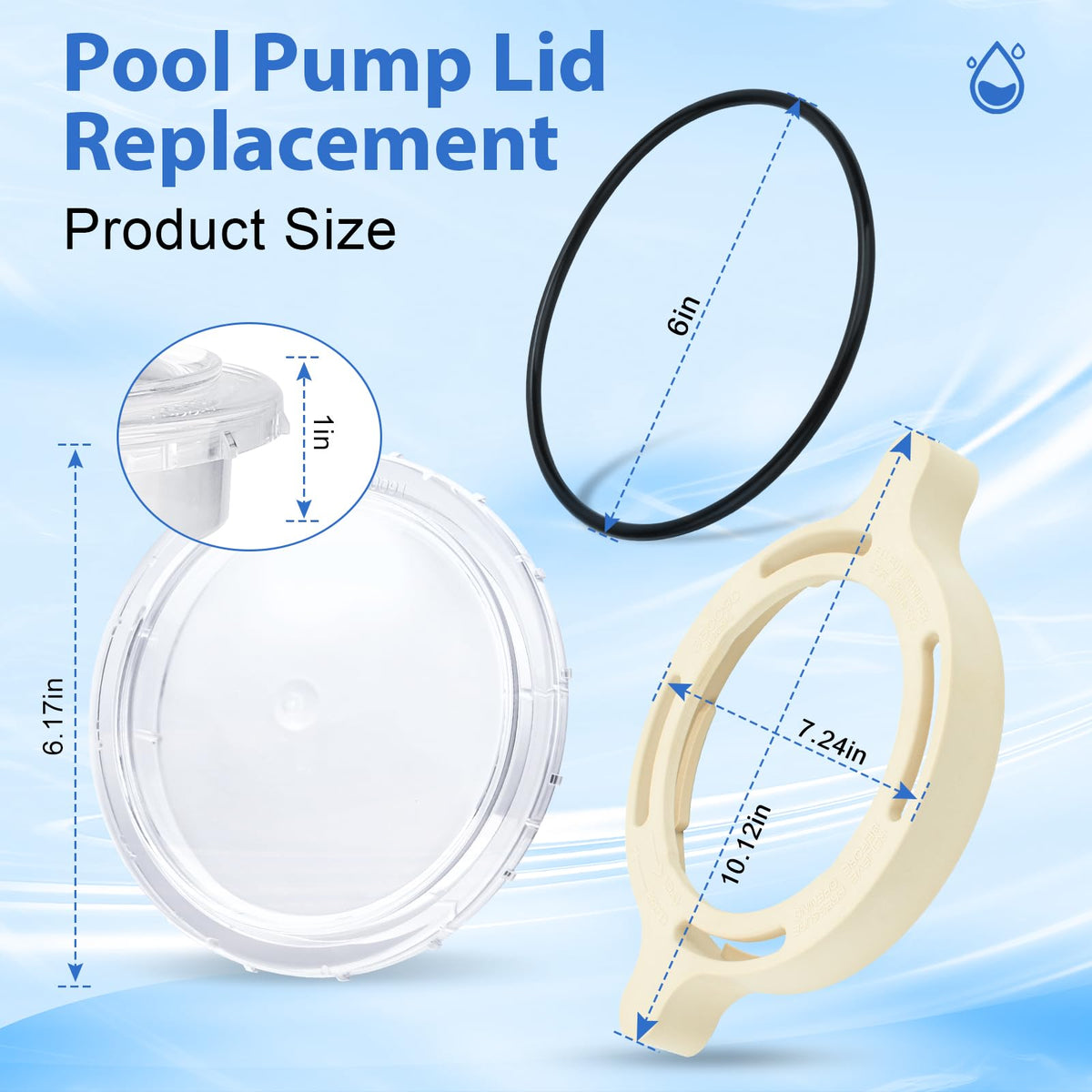 ArrogantF lid with O-ring provides leak-resistant pool pump lid