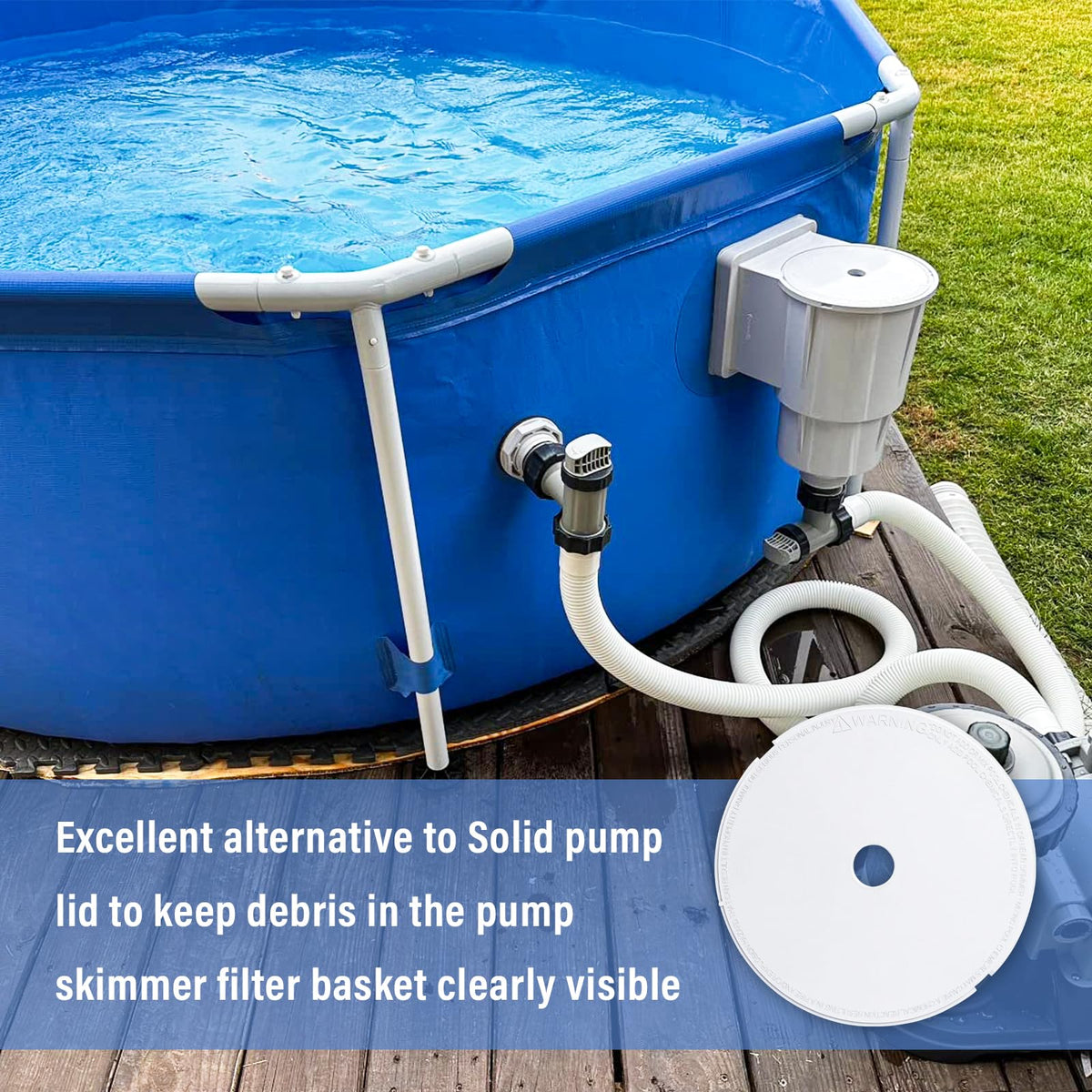 Debris prevention lid reduces skimmer clogs and cleanup with ArrogantF