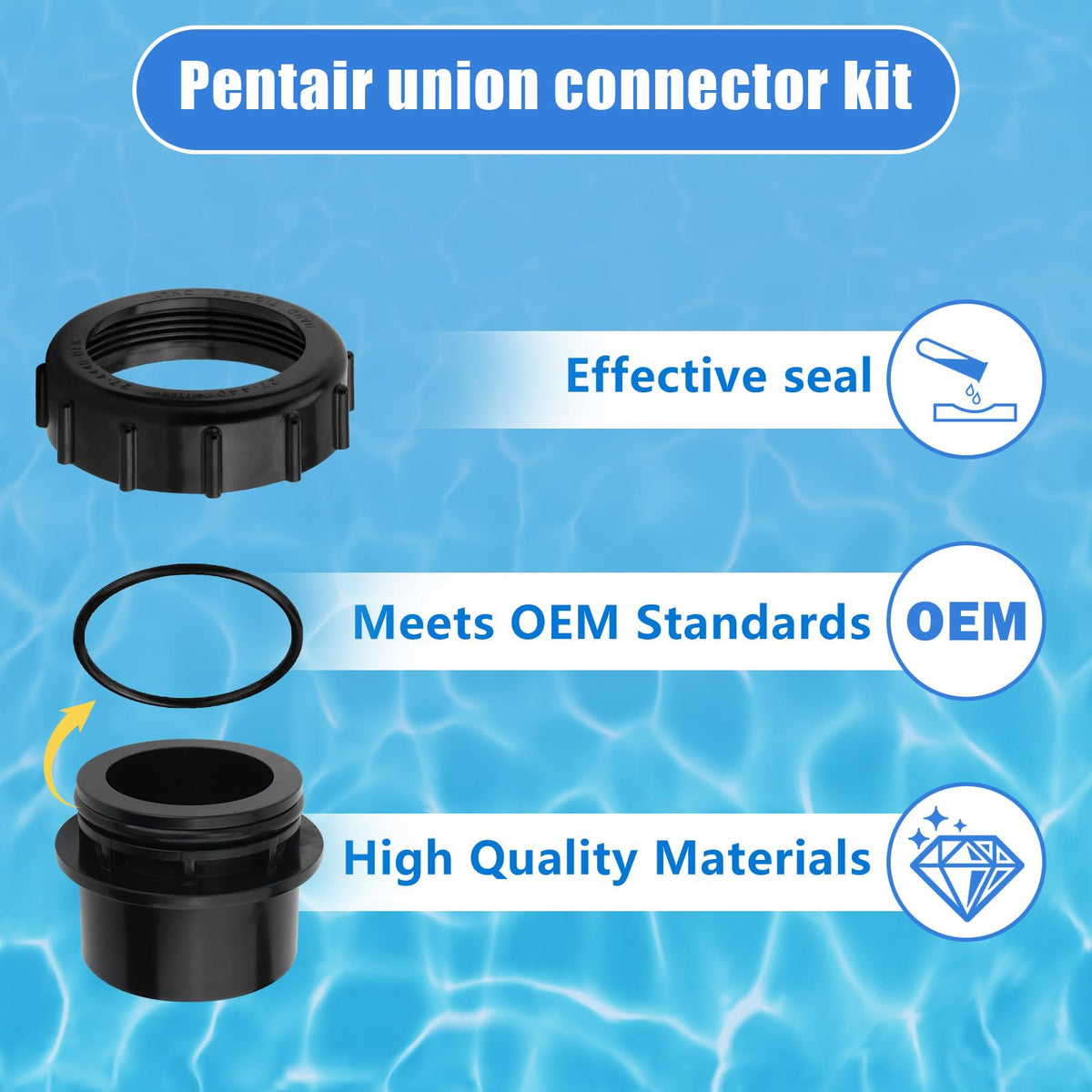 ArrogantF socket connectors fit Pentair unions for quick assembly